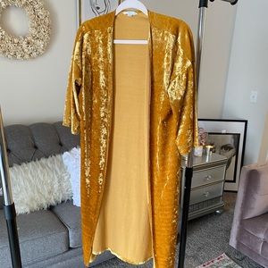 Crushed velvet duster